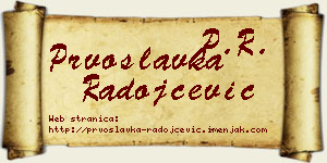 Prvoslavka Radojčević vizit kartica